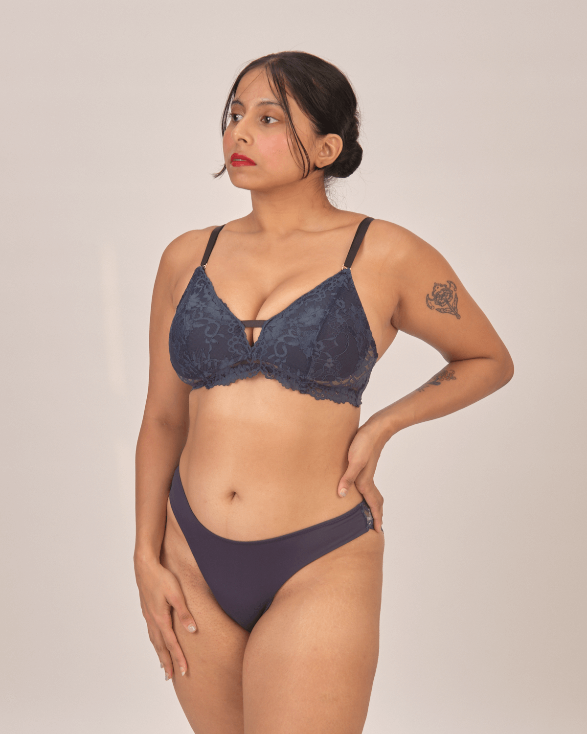 good vibes padded bralette in bluebell blush – Our Bralette Club