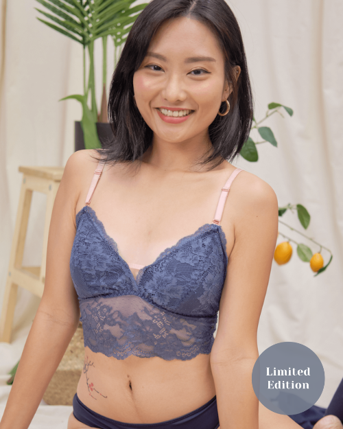 best wishes front close midi bralette in from the heart – Our Bralette Club