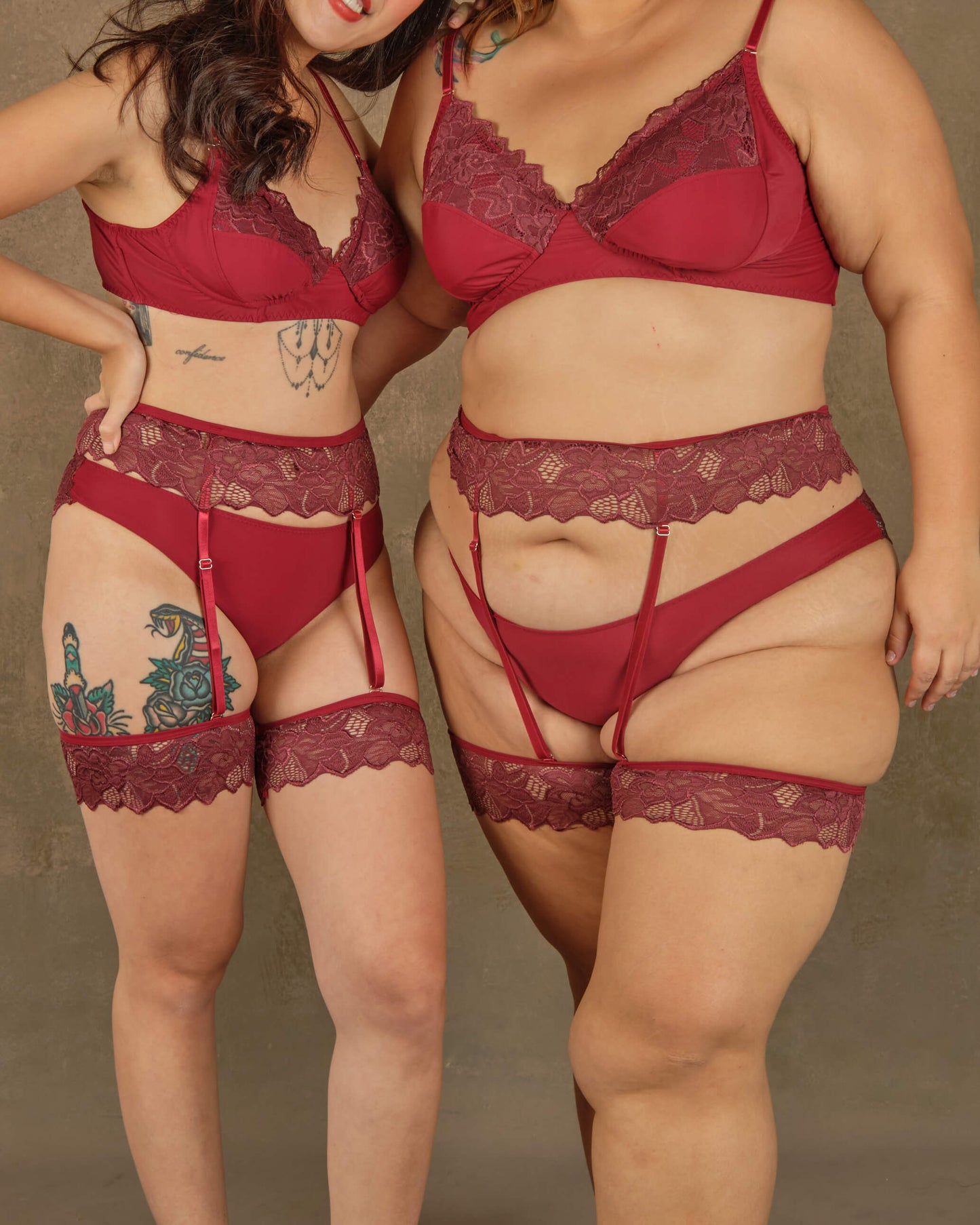 rouge lace back maroon panty