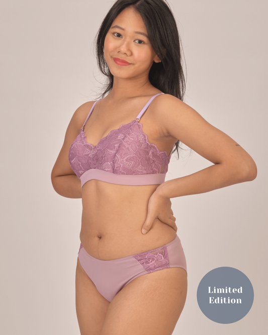 start anew padded bralette in violet haze