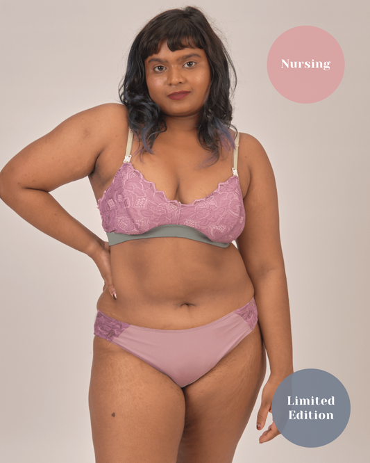 nursing - start anew padded bralette in wisteria