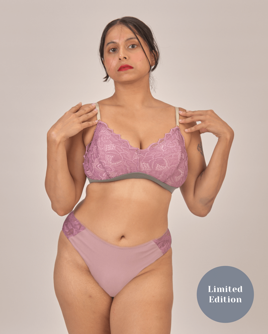 start anew padded bralette in wisteria