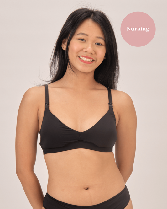 nursing - elevated basics faithful padded bralette in #100