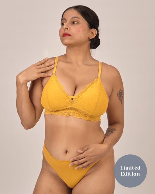 good vibes padded bralette in honey