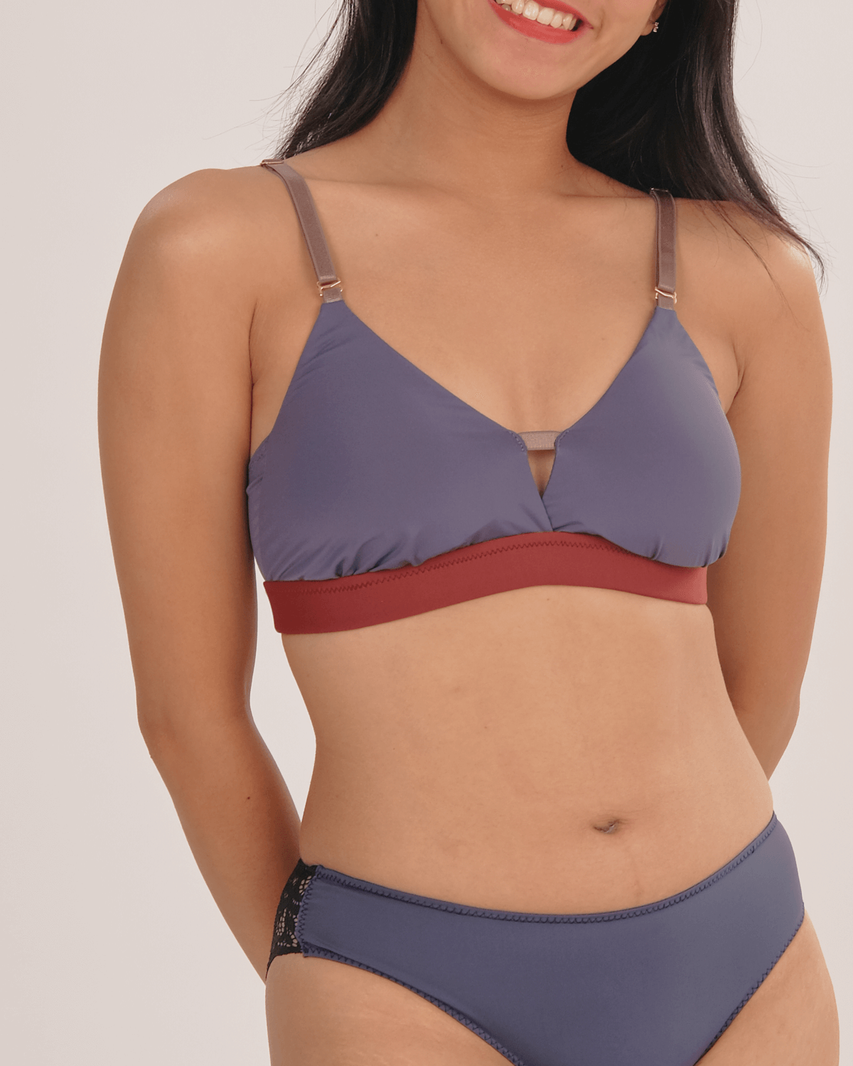 elevated basics everyday padded bralette in river – Our Bralette Club