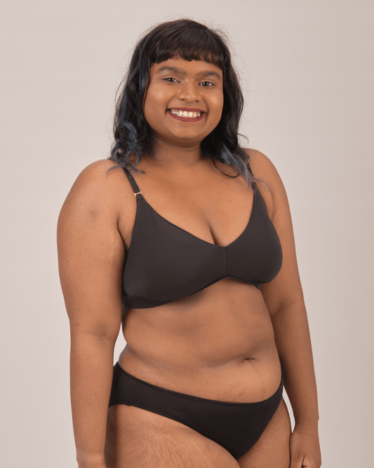 elevated basics faithful padded bralette in #100