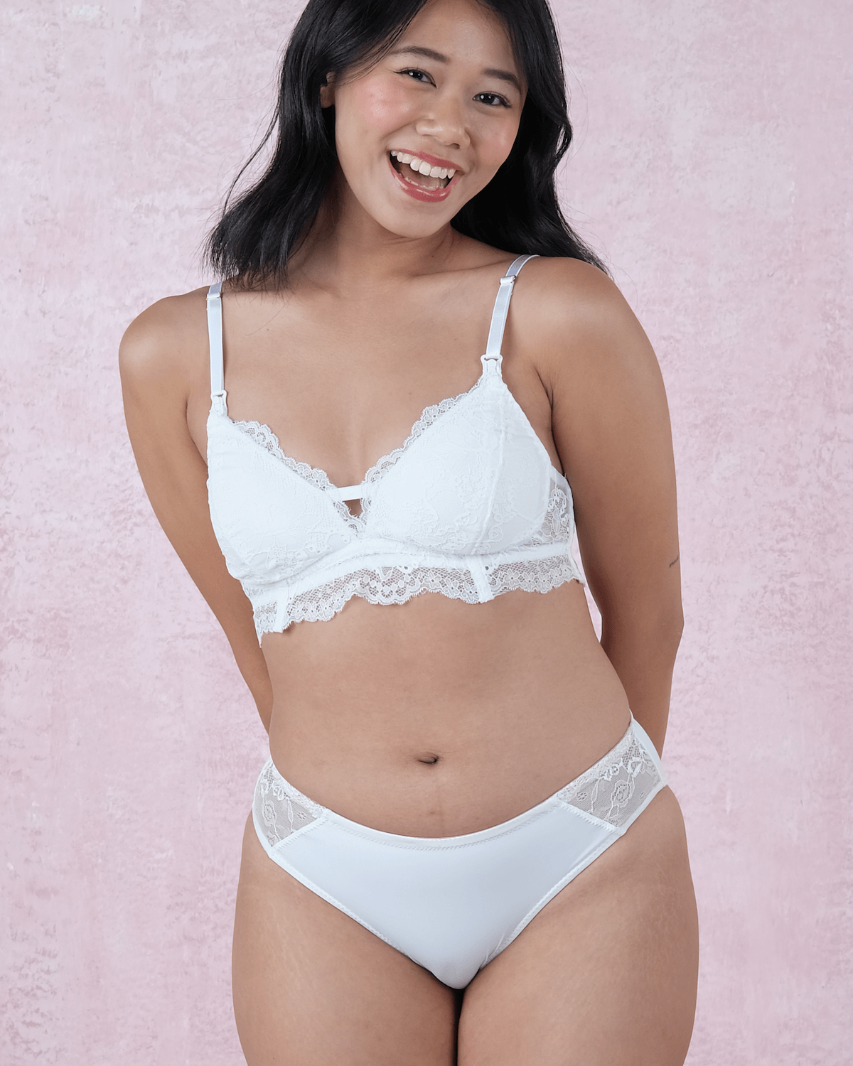 nursing - good vibes padded bralette in forget me not