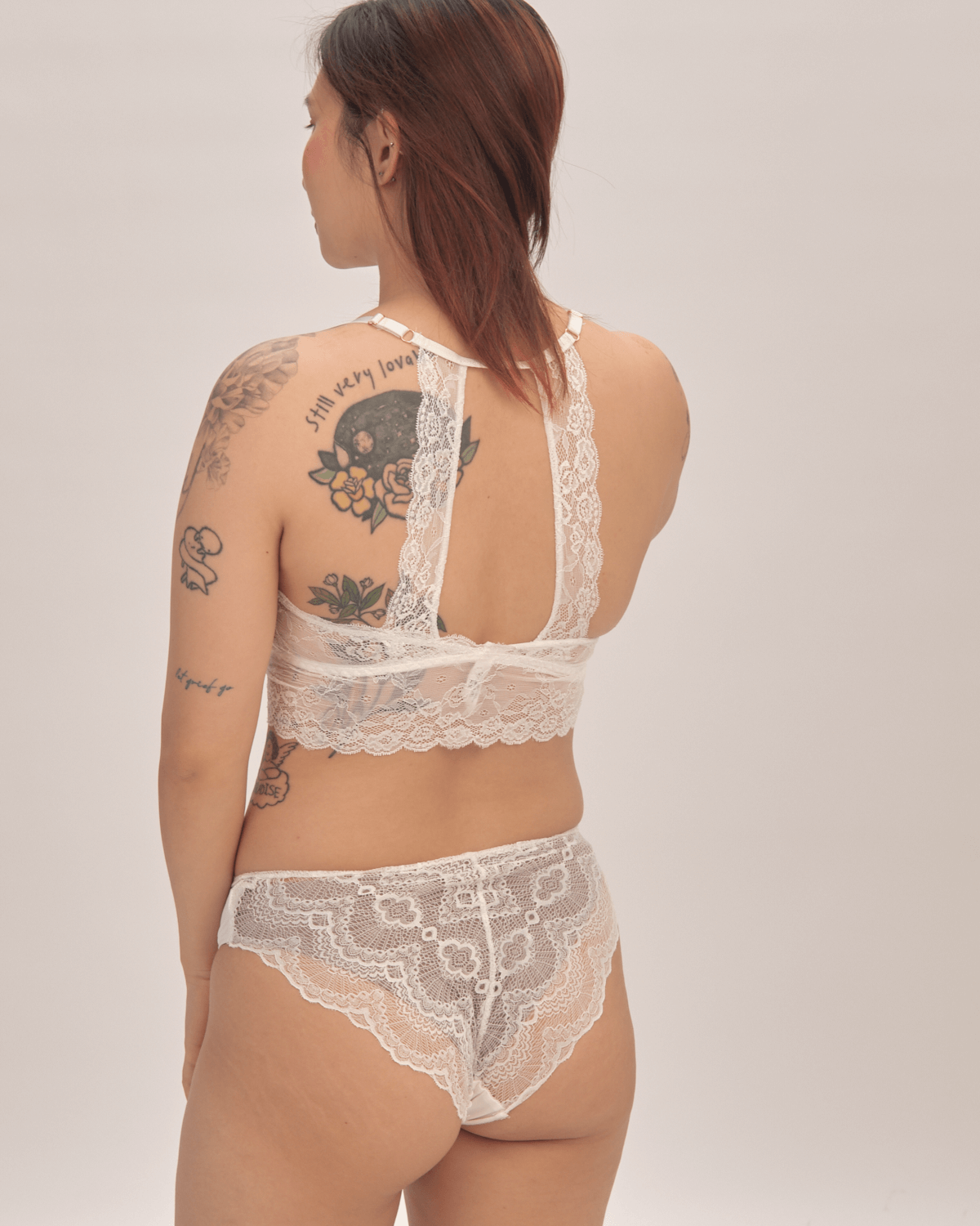 best wishes front close midi bralette in white