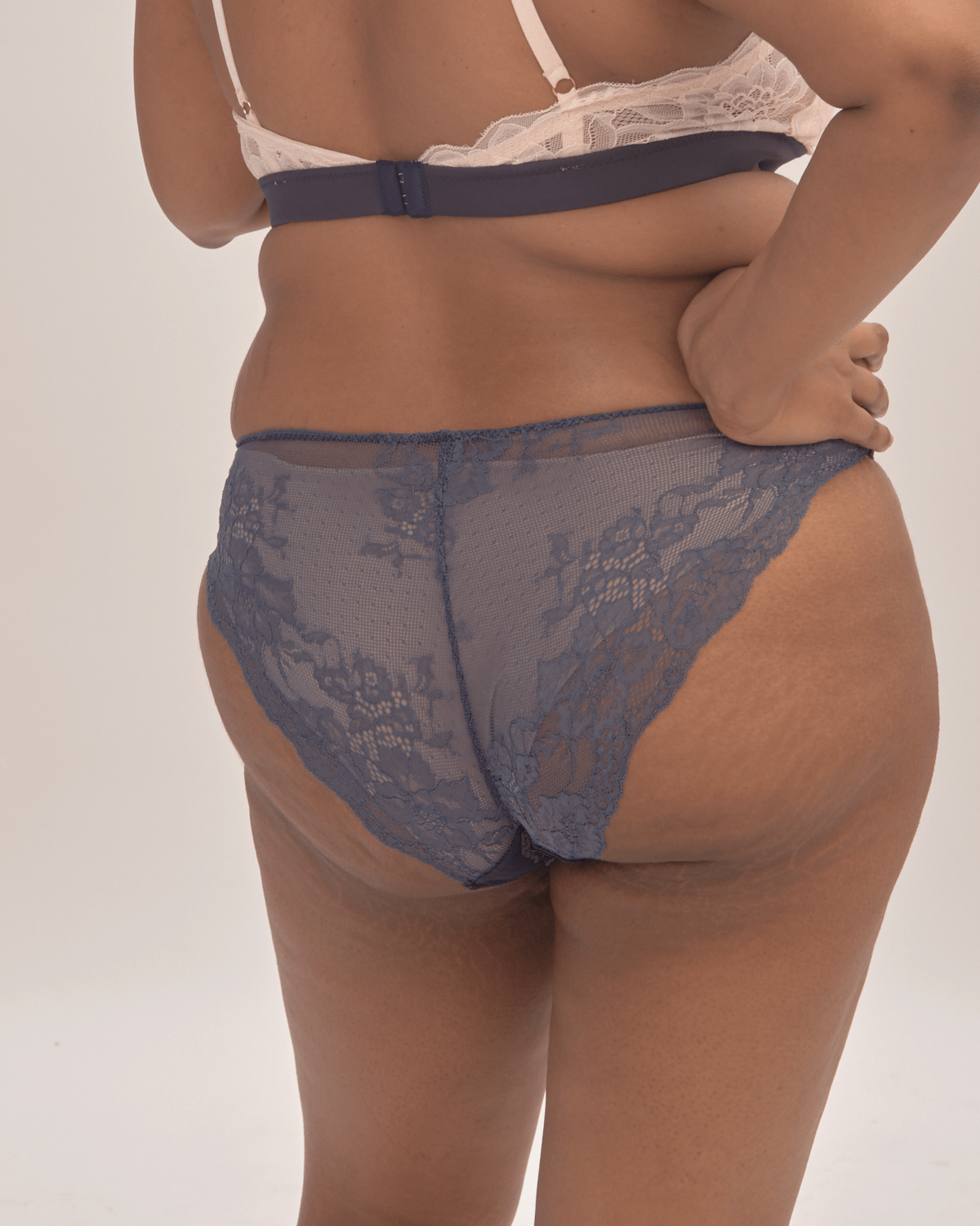 ohana blue lace back panty
