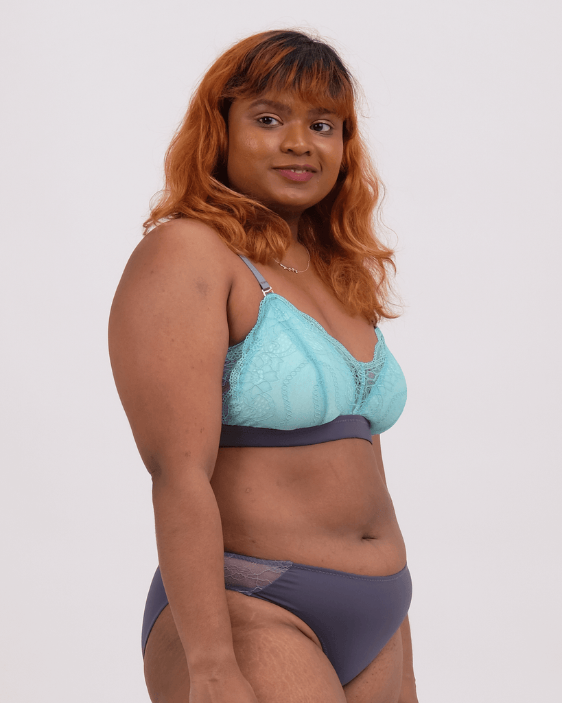 start anew padded bralette in azure