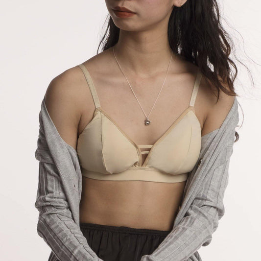 the everyday basic padded bralette in granola - Our Bralette Club