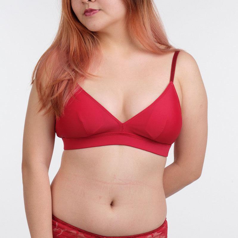 the best bet padded bralette in red - Our Bralette Club
