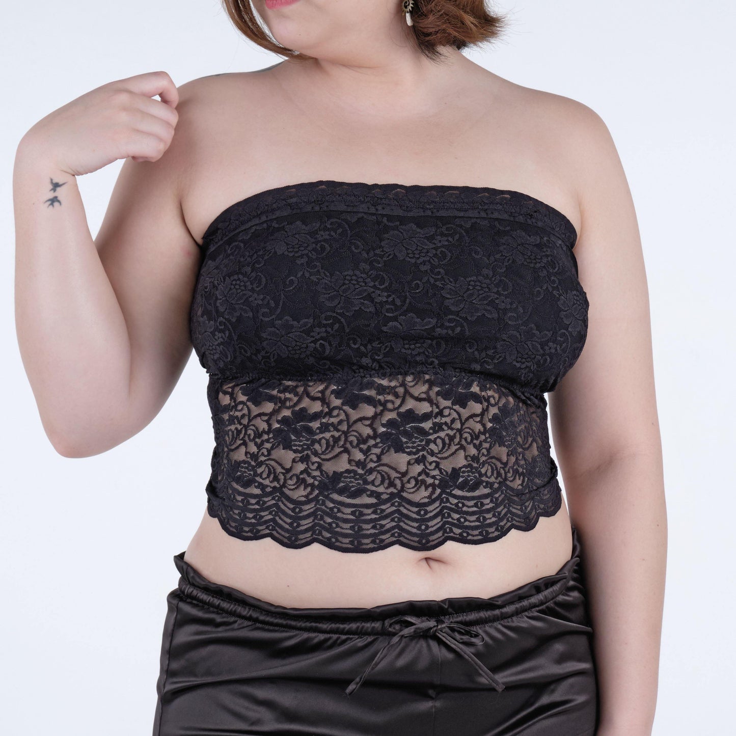 the lucked out padded strapless camisole in black - Our Bralette Club