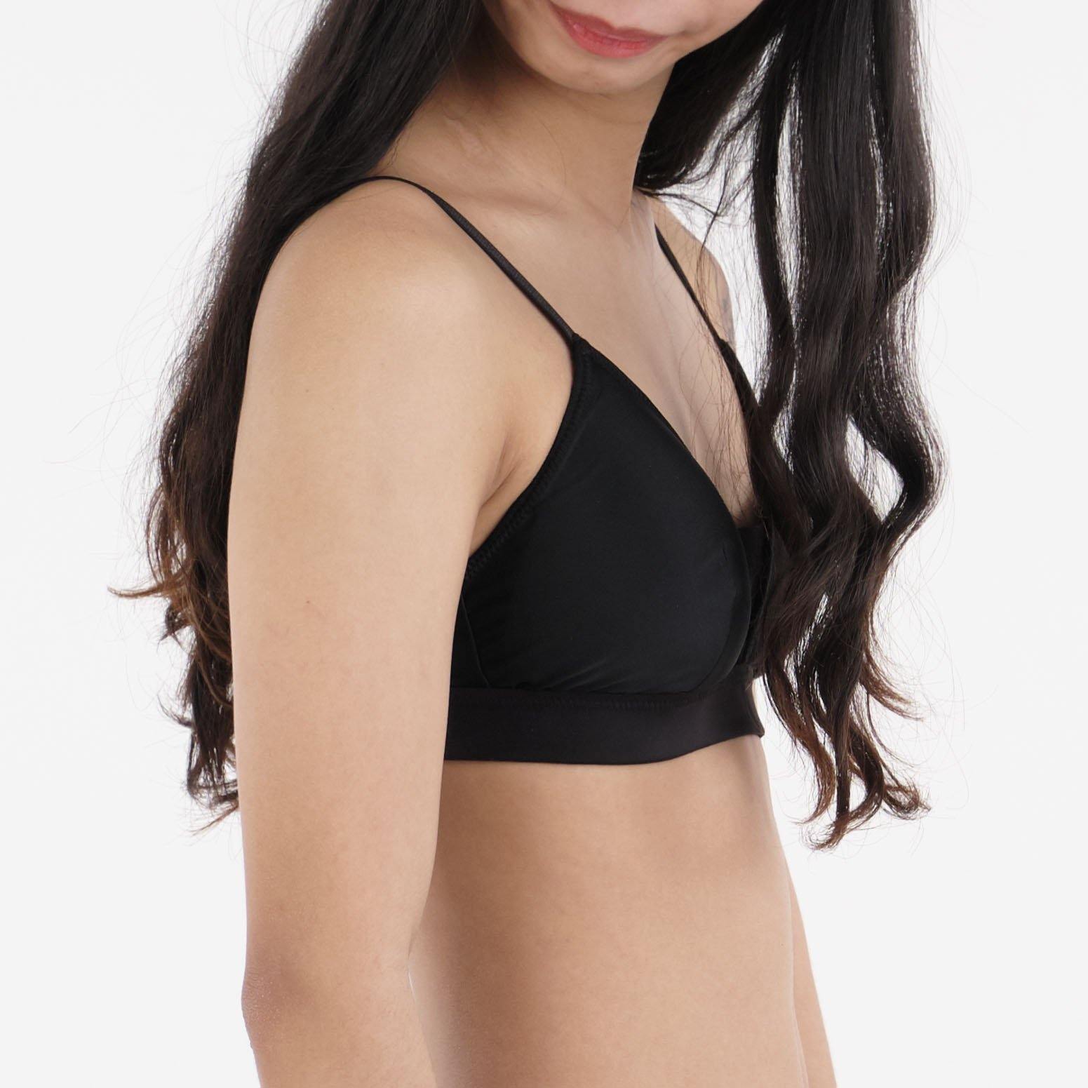 nursing - roll with it padded active bralette in black - Our Bralette Club