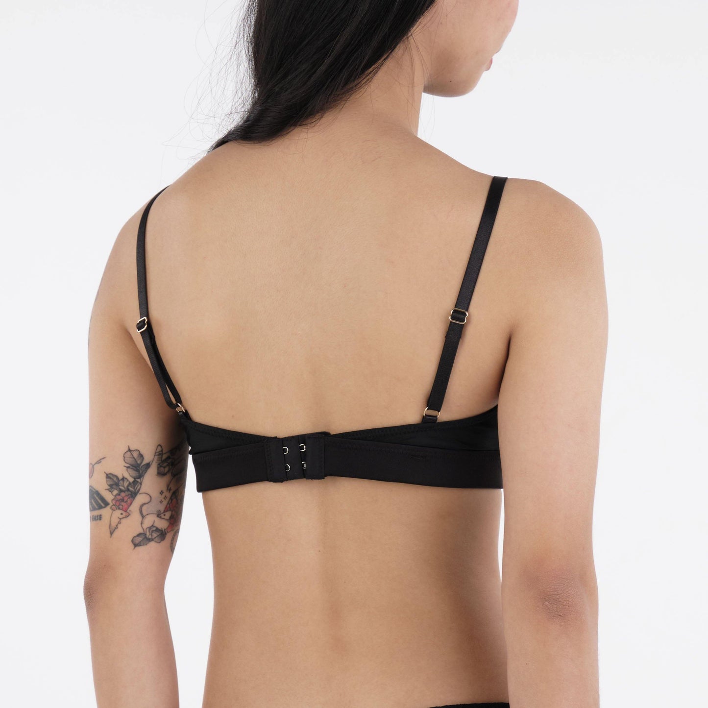 the roll with it padded active bralette in black - Our Bralette Club
