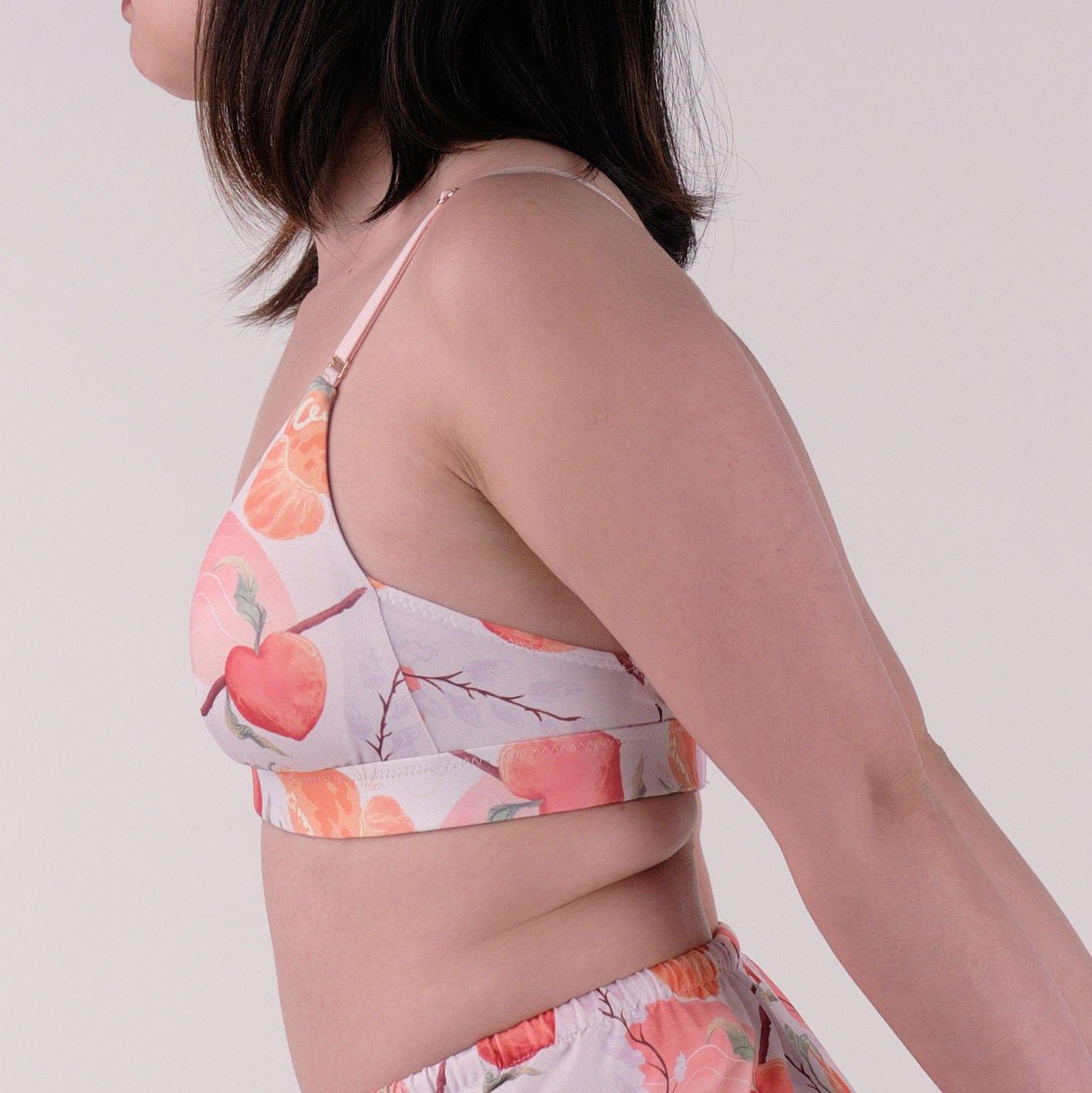 nursing - the start anew padded bralette in fruitful print lilac - Our Bralette Club