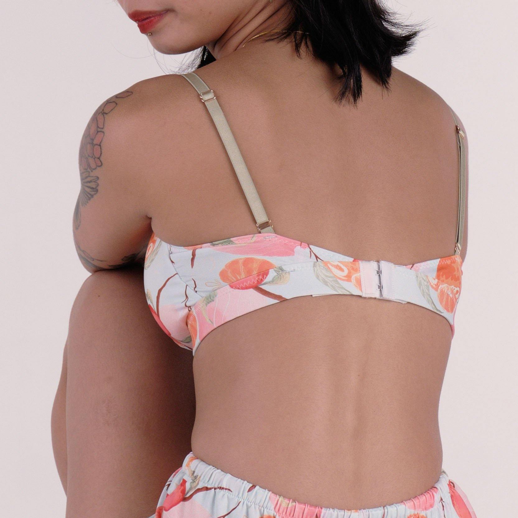 nursing - the start anew padded bralette in fruitful print sage - Our Bralette Club