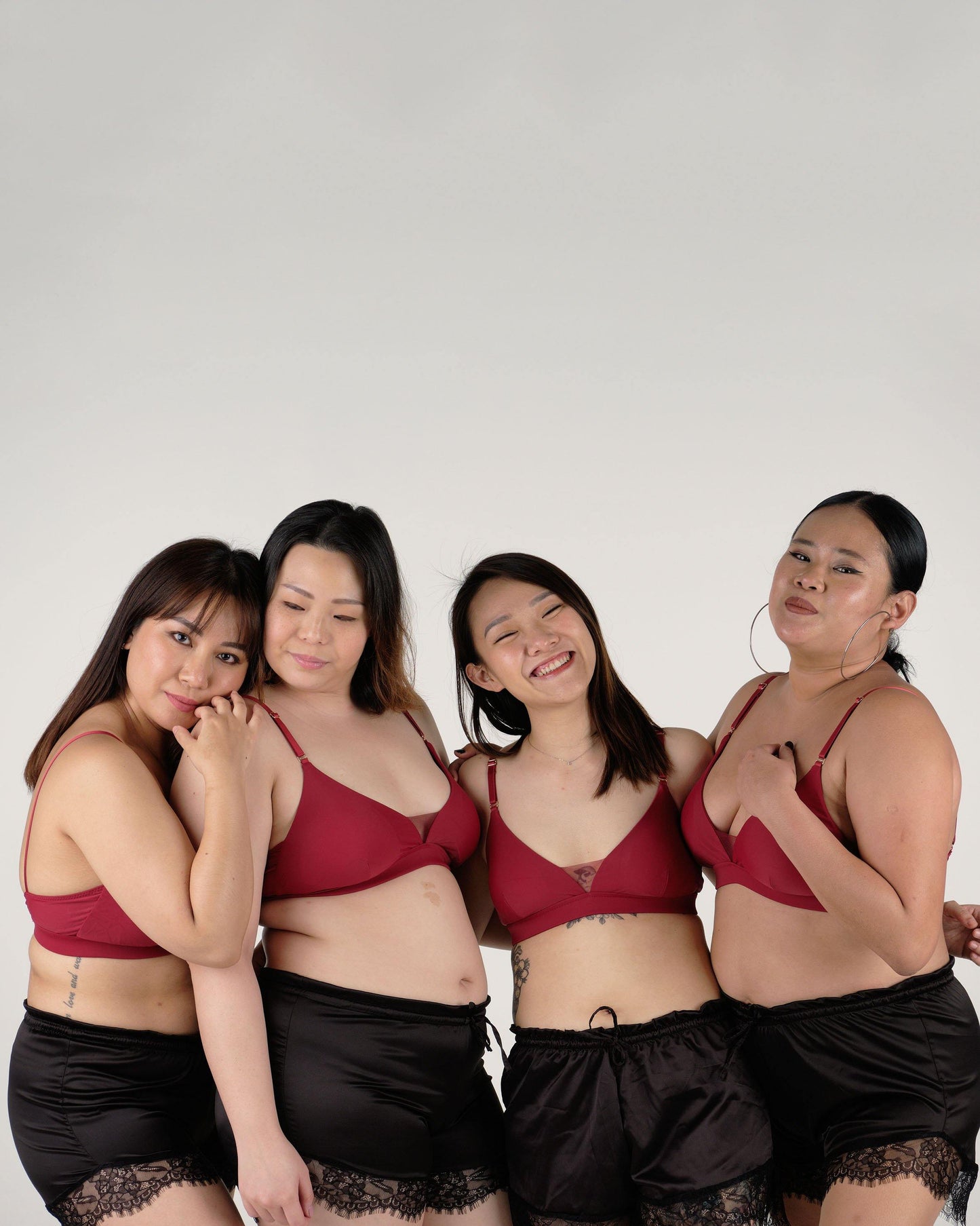 the roll with it padded active bralette in maroon - Our Bralette Club