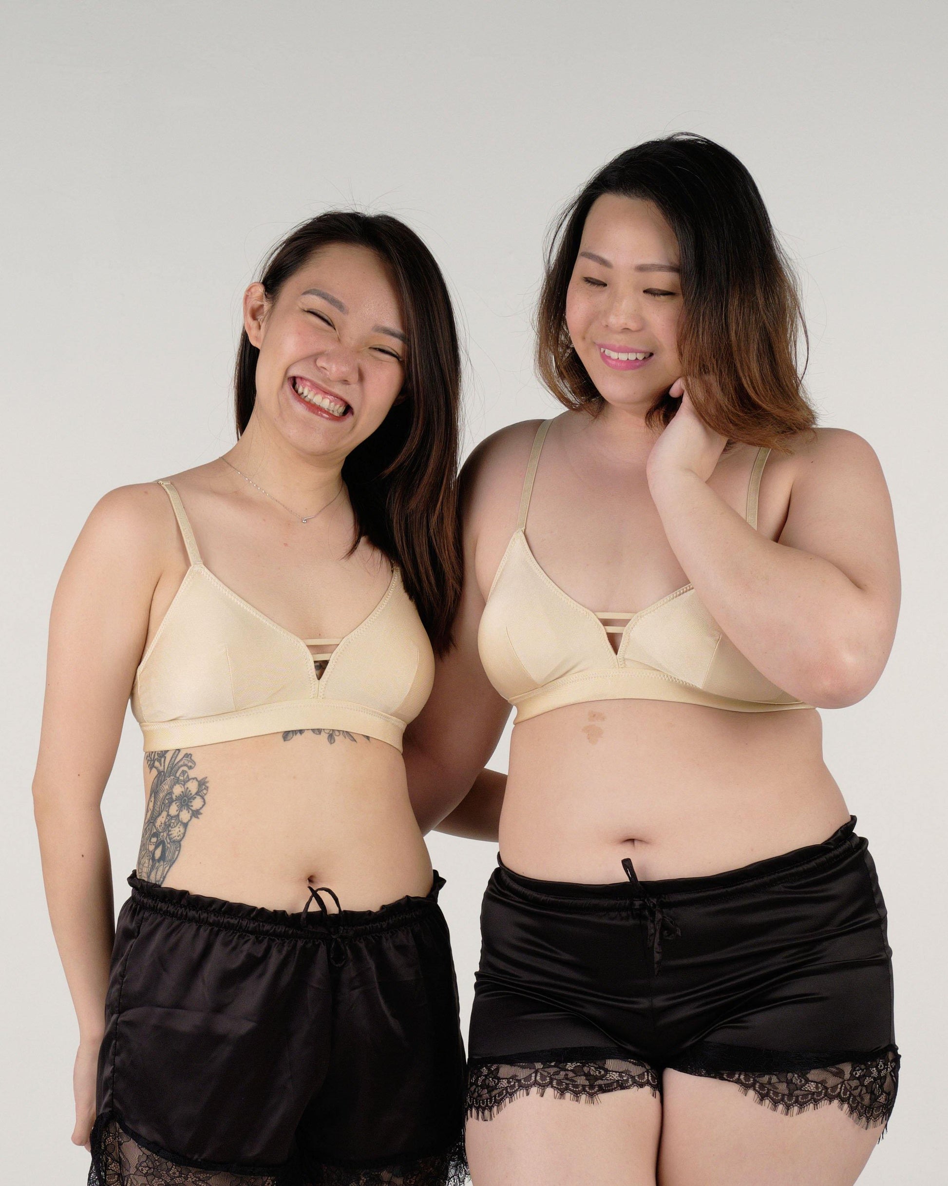 the everyday basic padded bralette in gold - Our Bralette Club