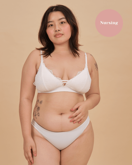 nursing - sweet kisses padded bralette in dove