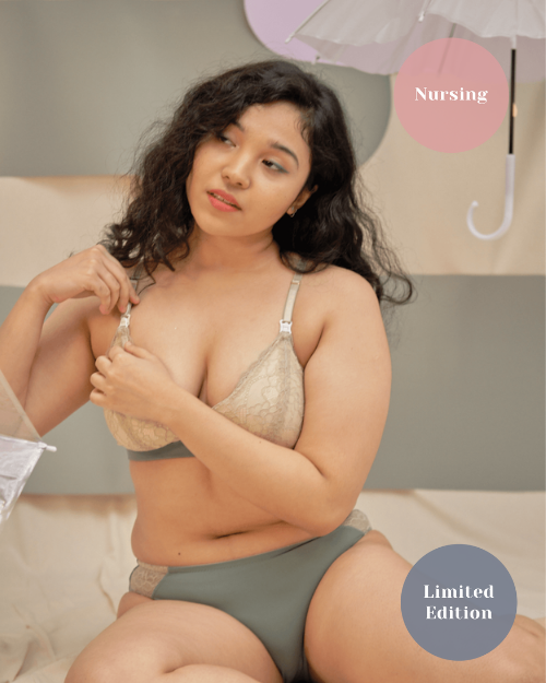 nursing - sweet kisses padded bralette in aspen