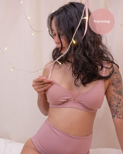 nursing - easy does it padded bralette in dusk