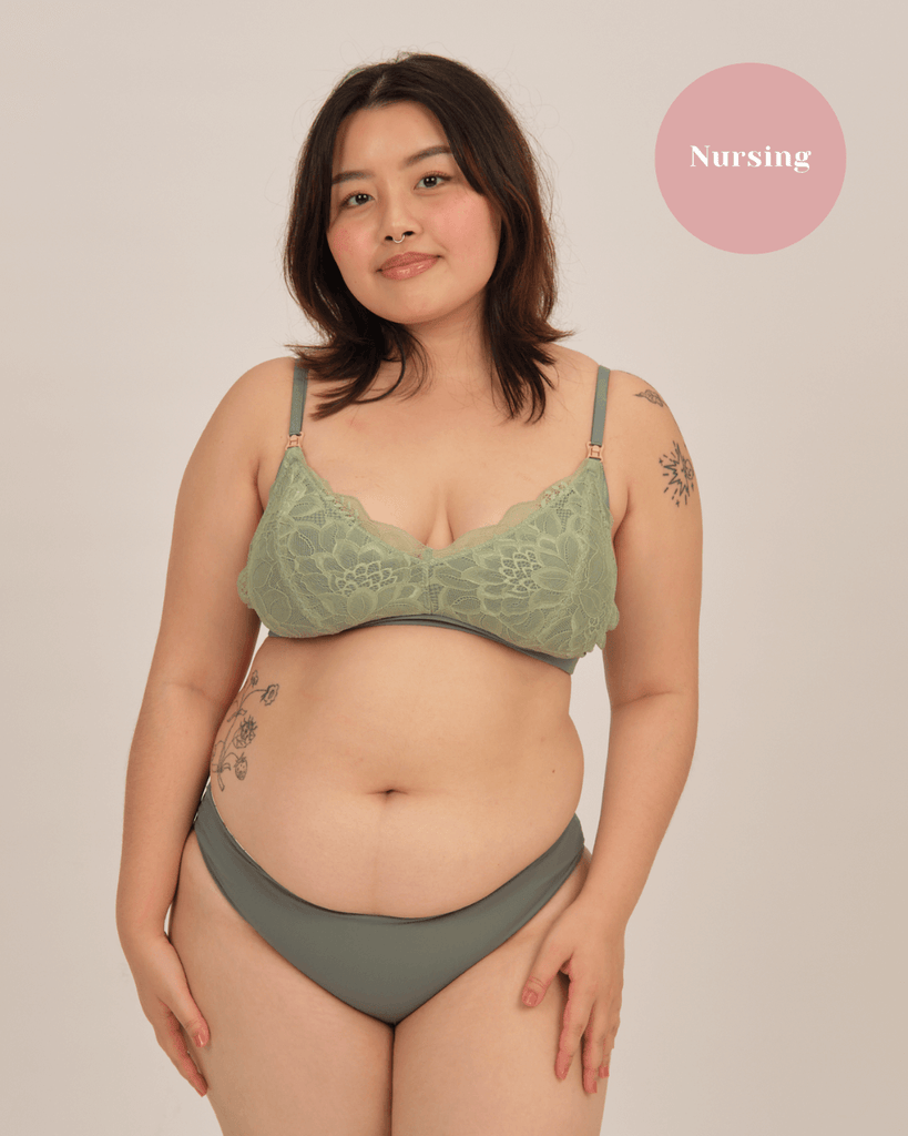 nursing - start anew padded bralette in boston fern