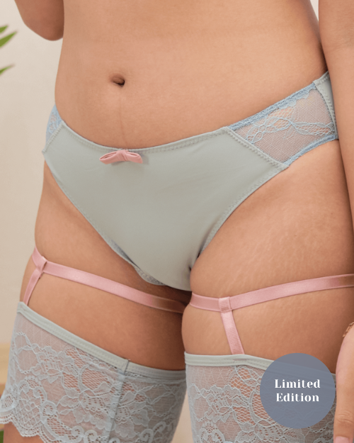 faerie green panelled lace panty