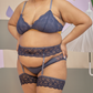 adventure lace navy panelled panty