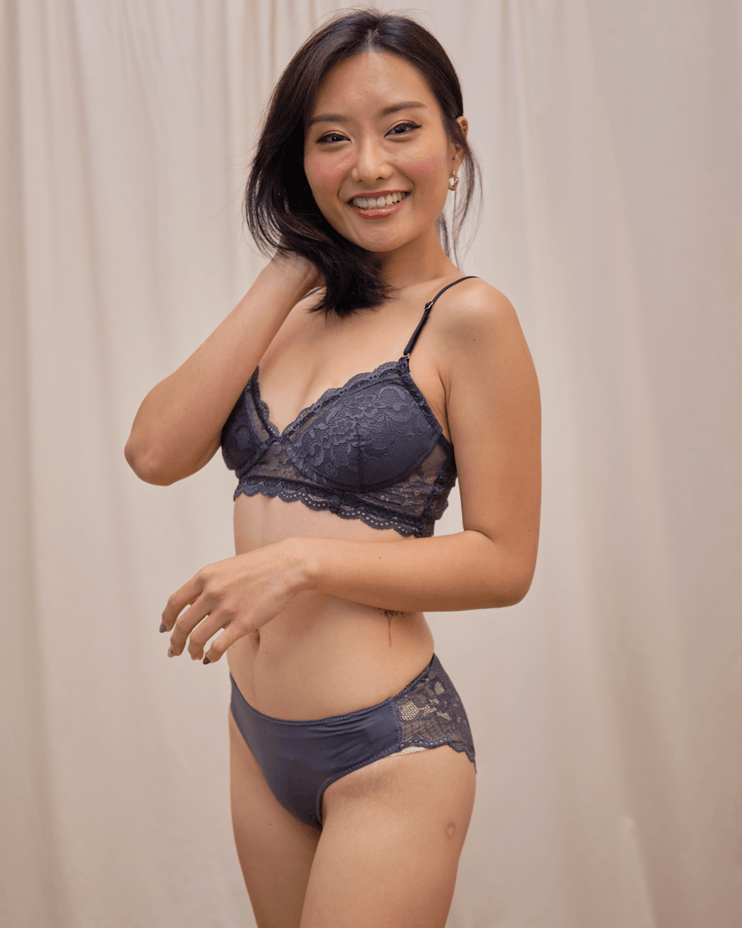 balconette padded bralette in cat eye