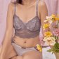 best wishes padded midi bralette in slate