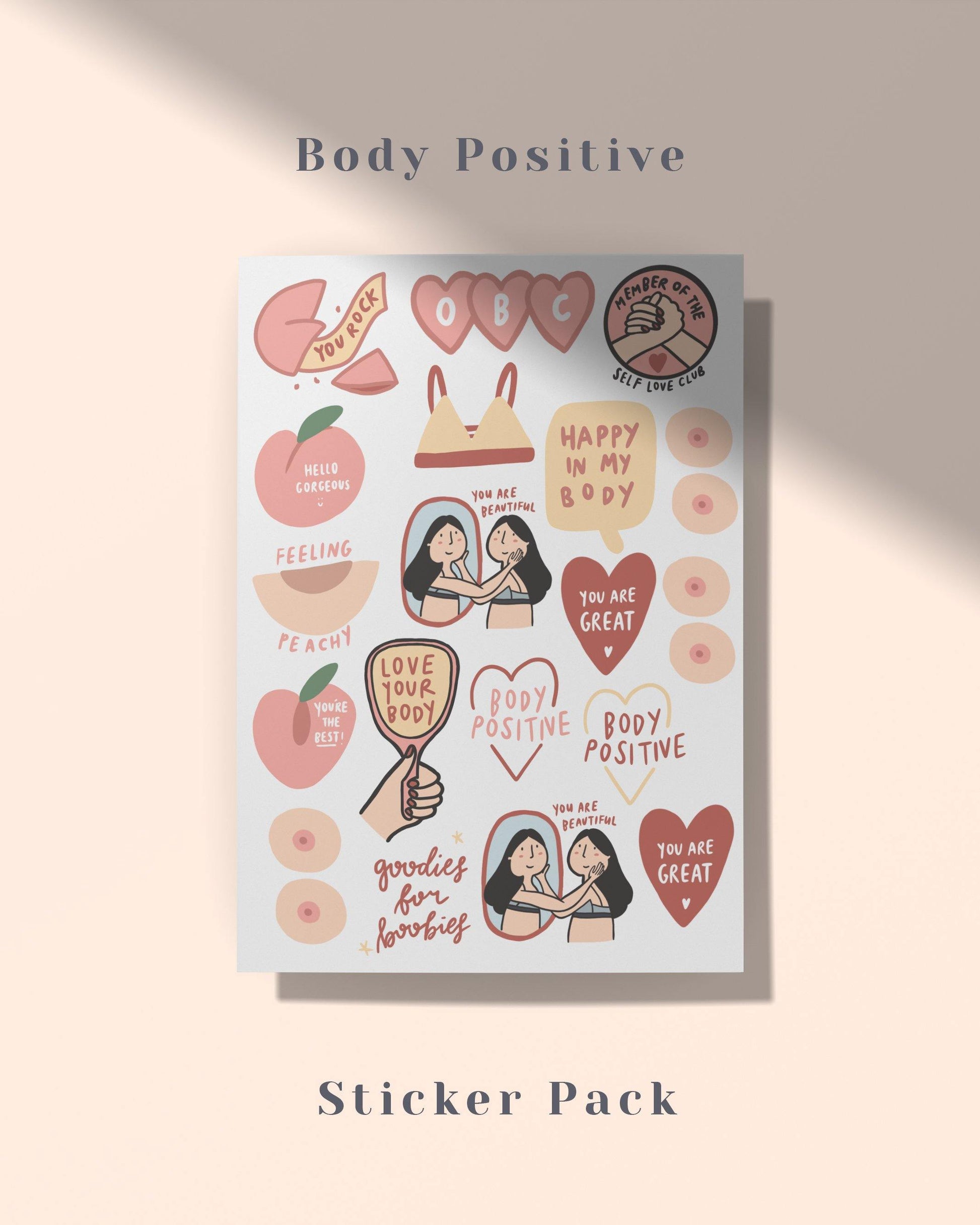 Body Positive Sticker Sheet - Our Bralette Club
