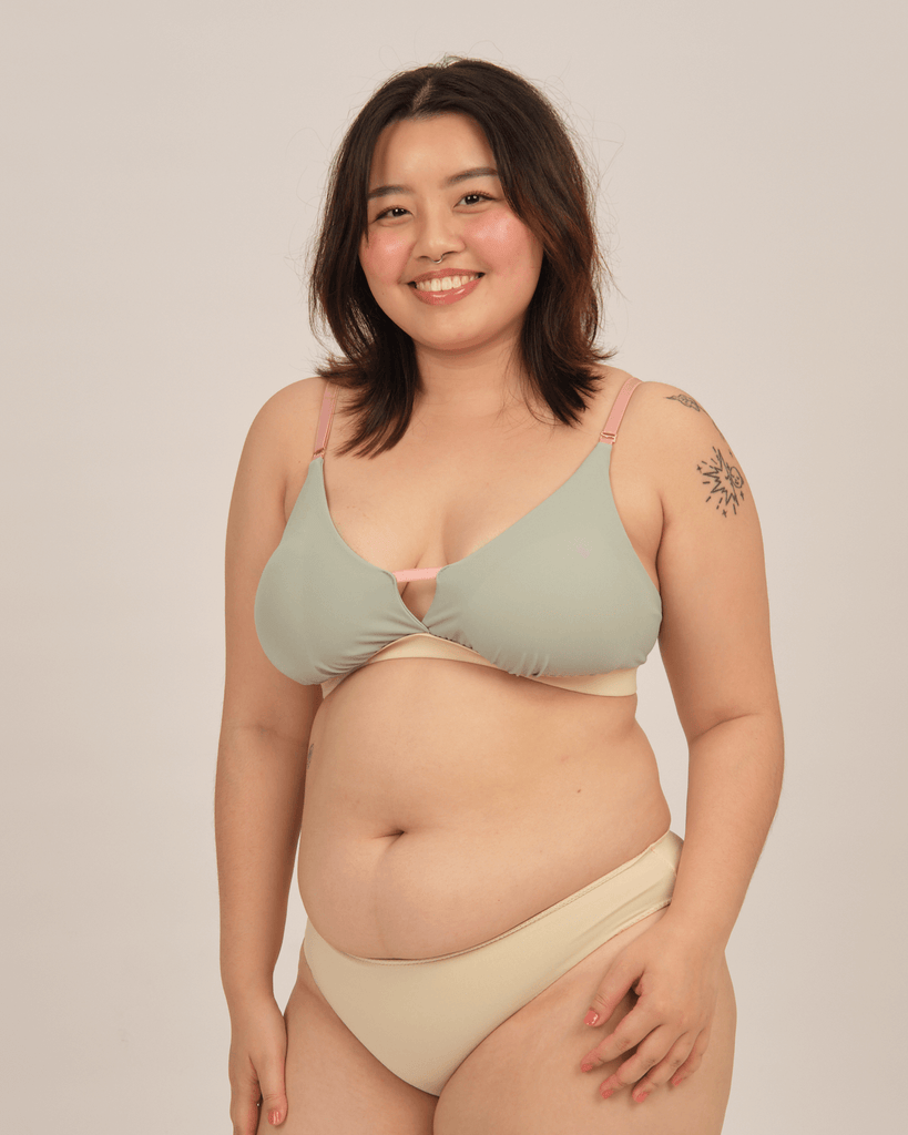 elevated basics everyday padded bralette in mermaid