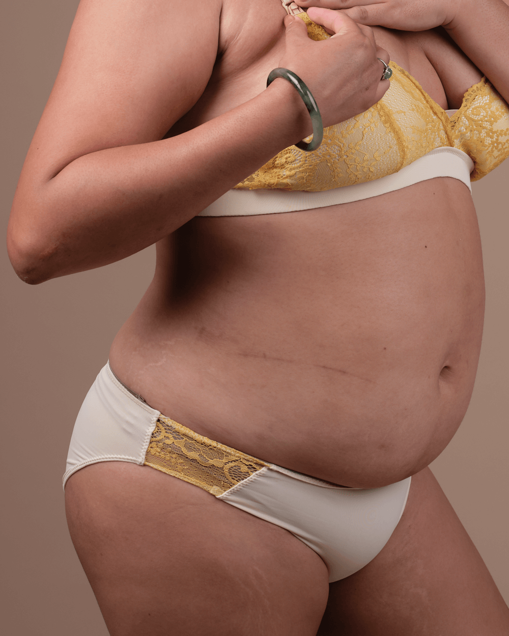 hope lace beige panelled panty – Our Bralette Club