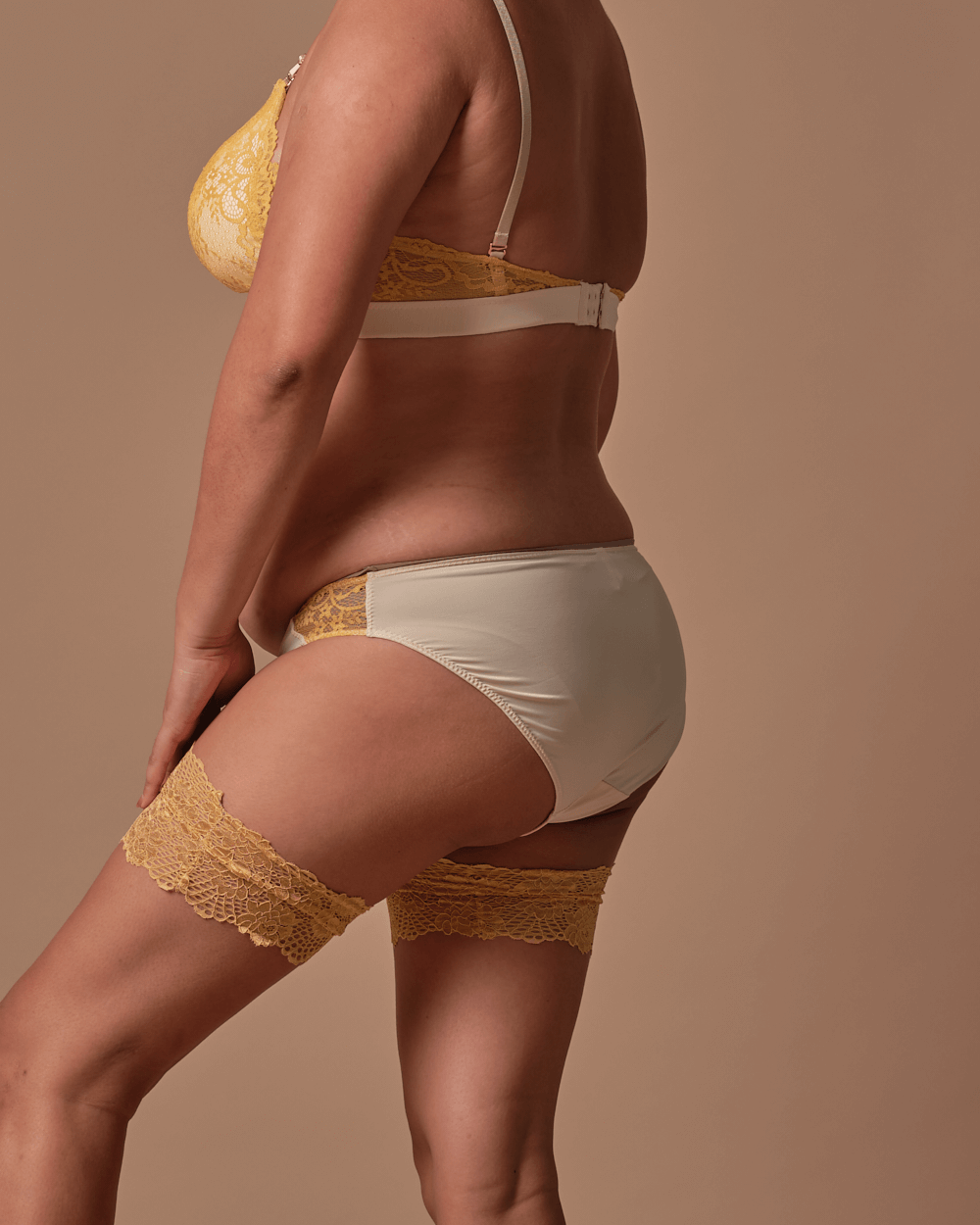 hope lace beige panelled panty