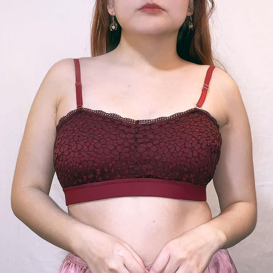 the balconette padded bralette in cherrypie - Our Bralette Club