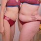 lucky you maroon panelled lace panty