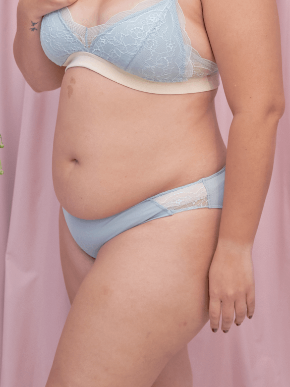 mermaid panelled lace panty