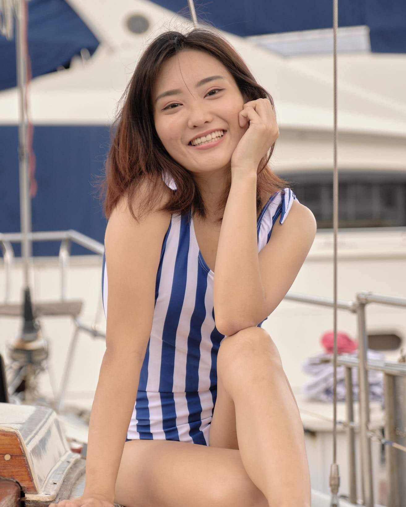 nautical padded striped swimsuit - Our Bralette Club