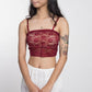 the lucked out padded strapless bralette in maroon - Our Bralette Club