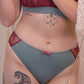 poinsettia green panelled lace panty
