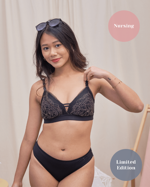 nursing - sweet kisses padded bralette in renegade