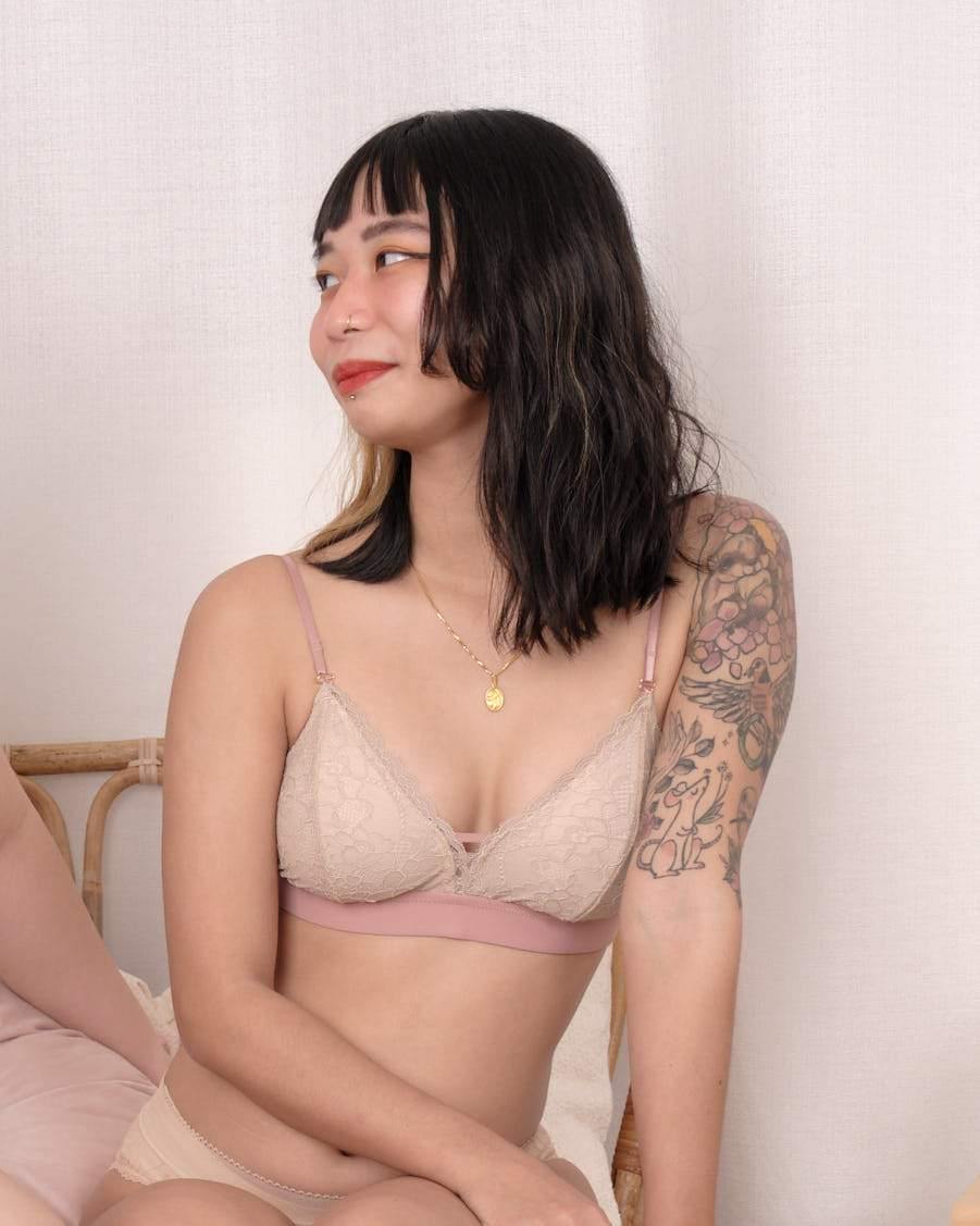 sweet kisses padded bralette in butternut - Our Bralette Club