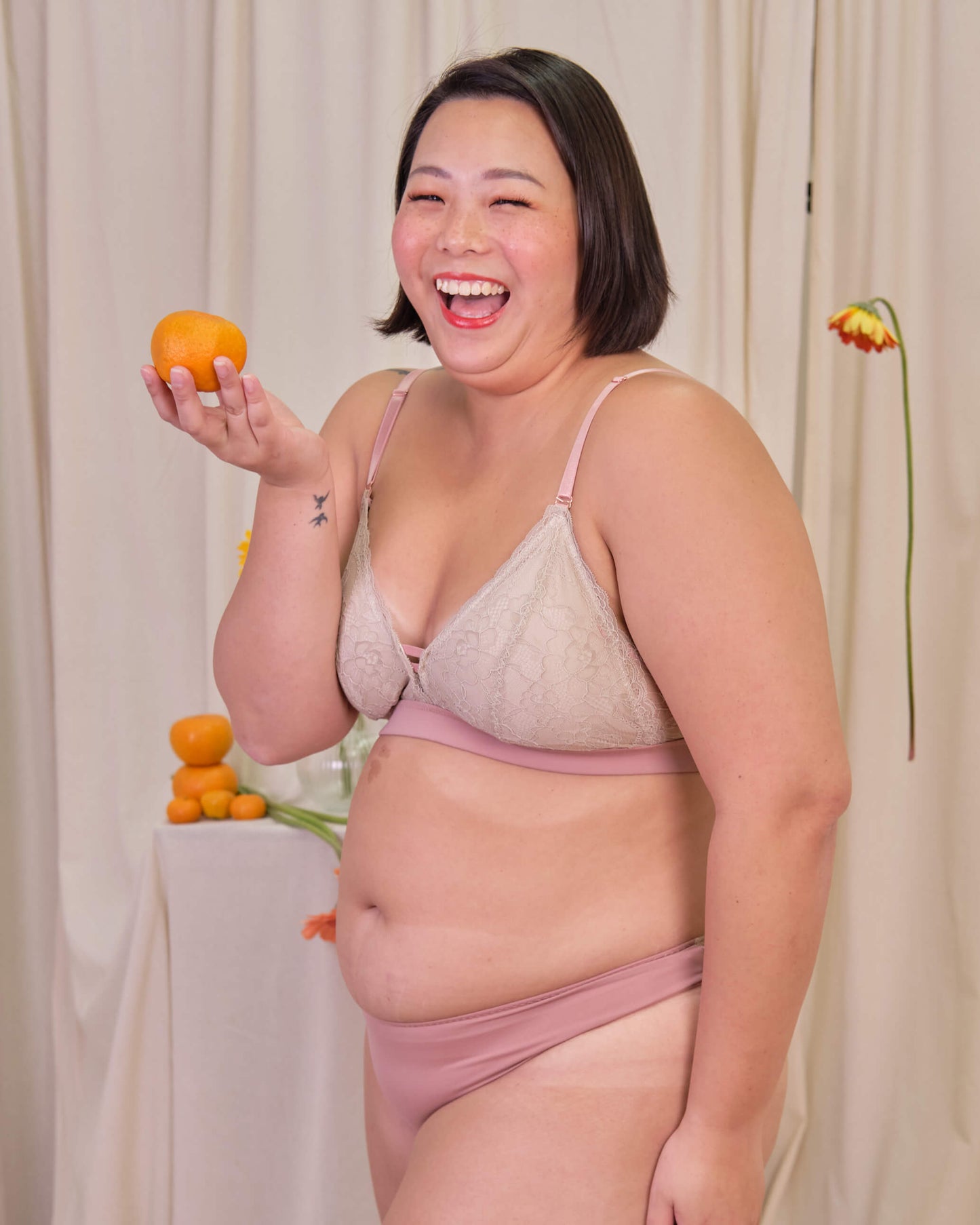 sweet kisses padded bralette in butternut