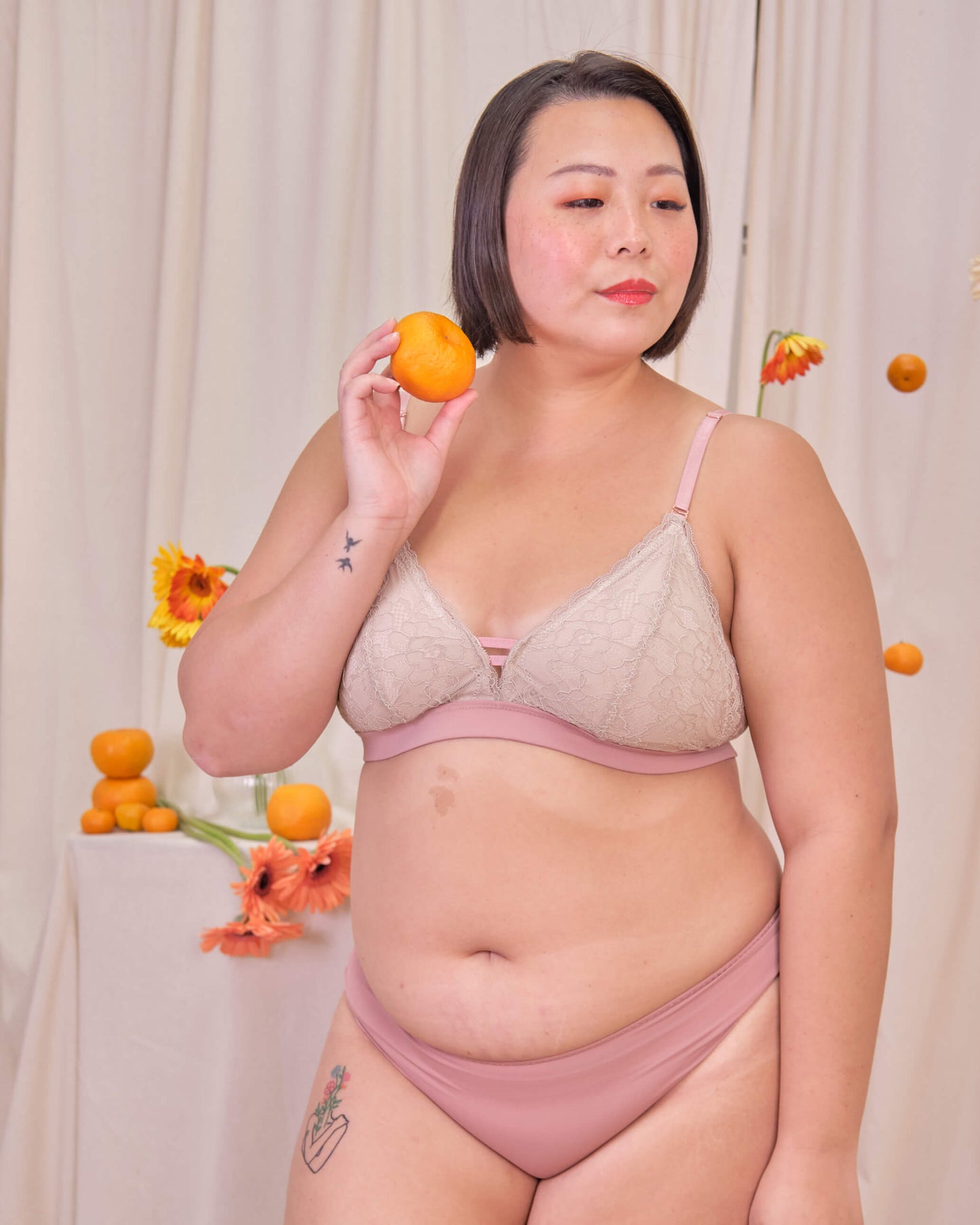 sweet kisses padded bralette in butternut