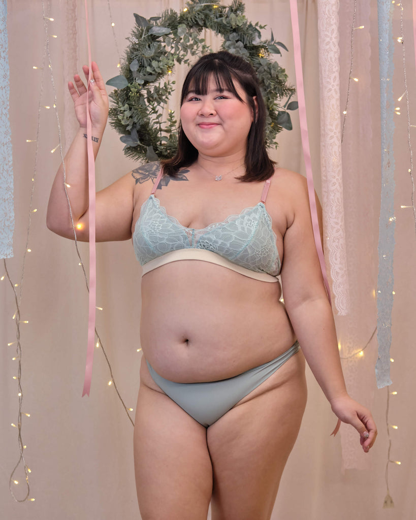 start anew padded bralette in mermaid
