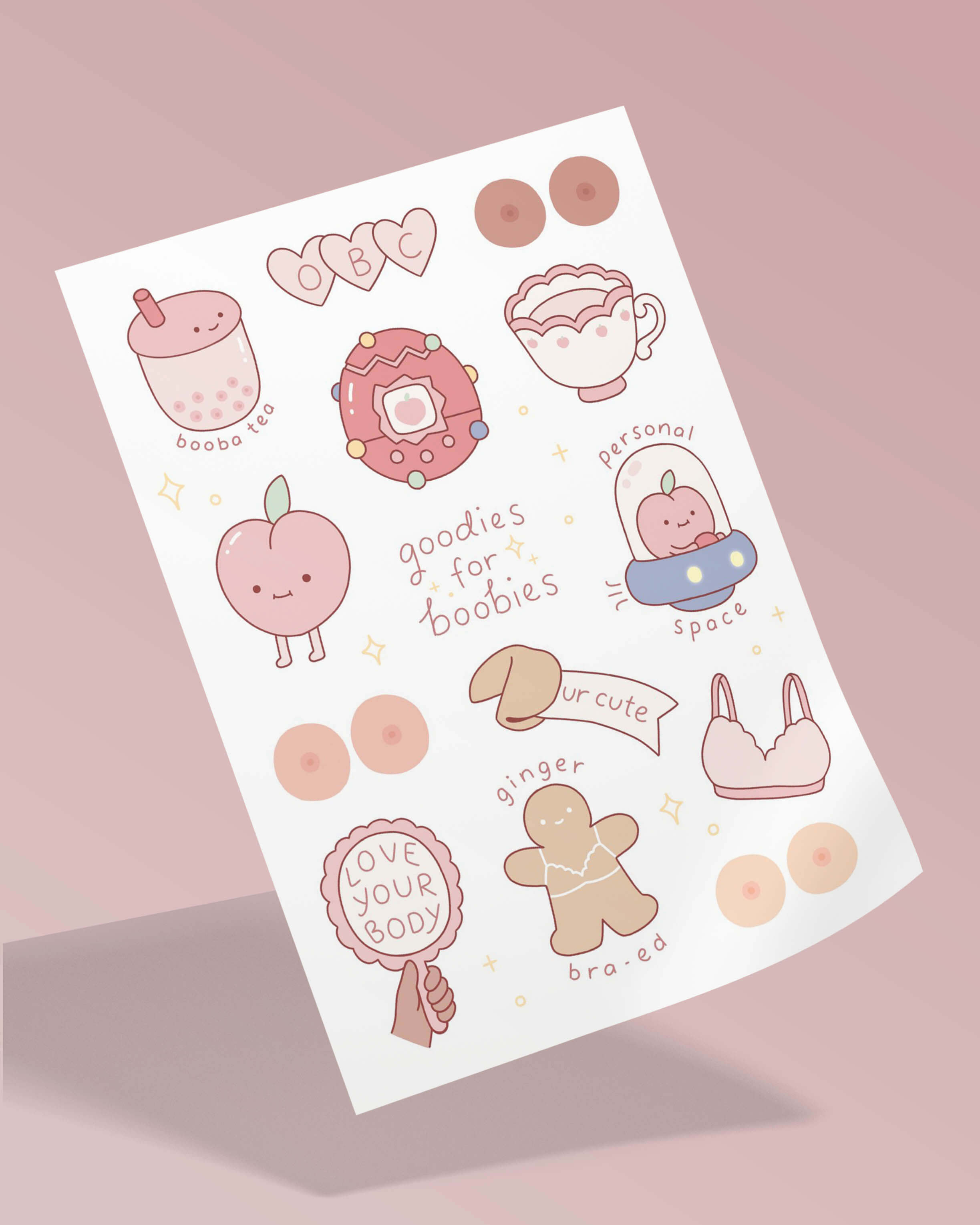 little blessings sticker sheet – Our Bralette Club