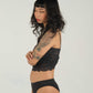 the lucked out padded strapless camisole in black