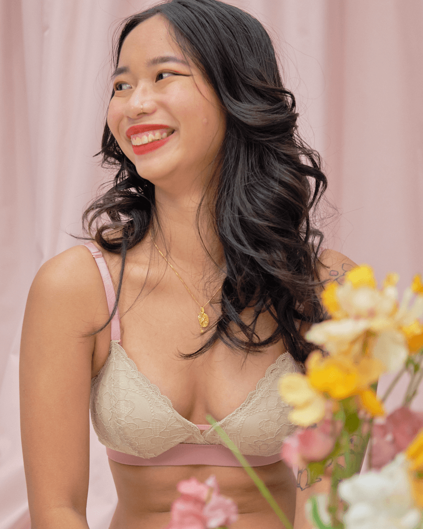 sweet kisses padded bralette in butternut