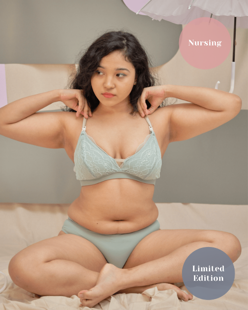 nursing - sweet kisses padded bralette in peppermint